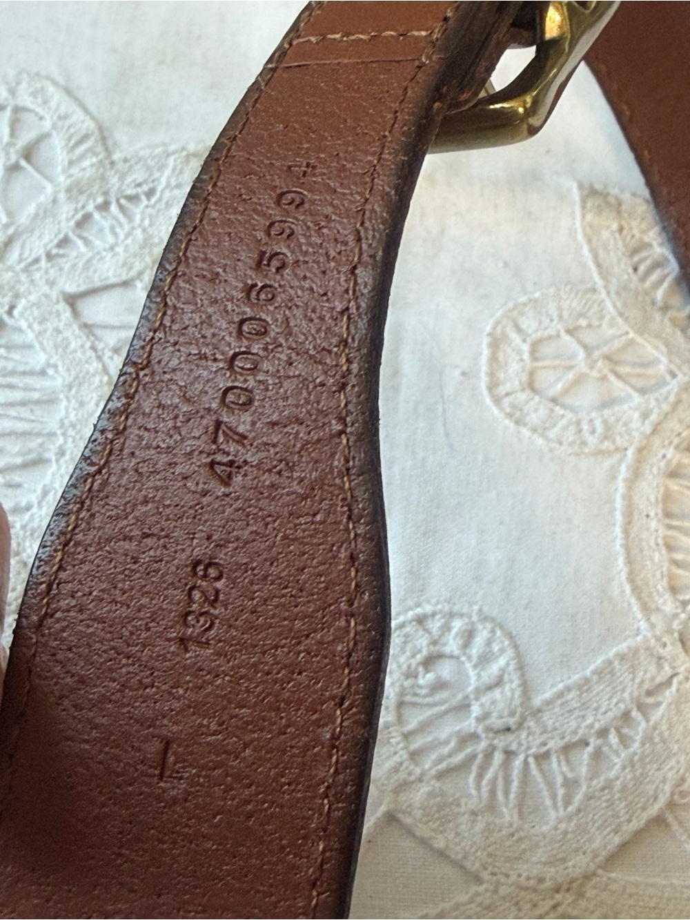 Ralph Lauren equestrian brown, leather gold buckle belt L - Picture 11 of 12